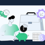 Trabalhador com calculadora e anotações fazendo o planejamento do décimo terceiro salário.